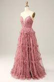 Purple Sweetheart A-Line Prom Dress