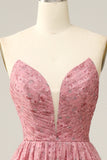 Purple Sweetheart A-Line Prom Dress