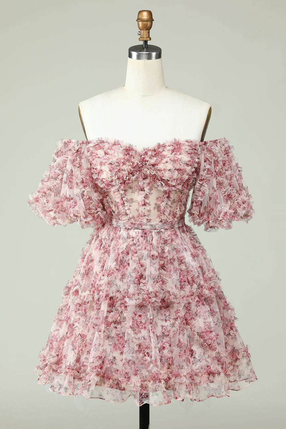Ivory Off The Shoulder Short Homecoming Dress