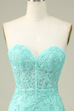 Light Green Corset Lace Tight Short Homecoming Dress