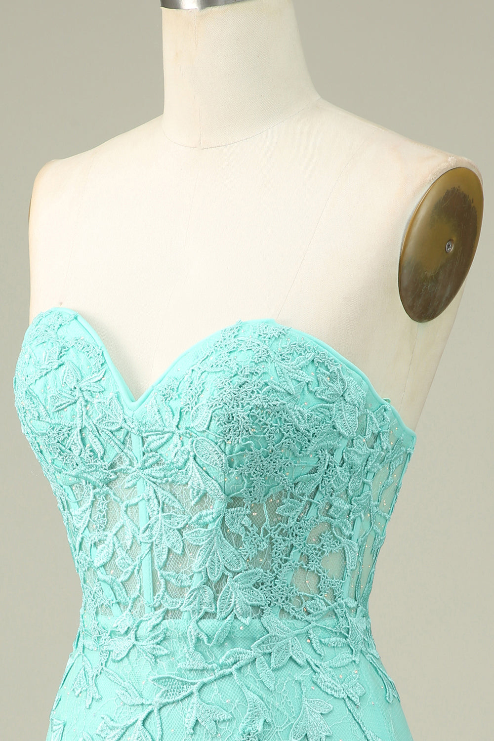 Light Green Corset Lace Tight Short Homecoming Dress