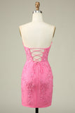 Black Corset Lace Tight Short Homecoming Dress