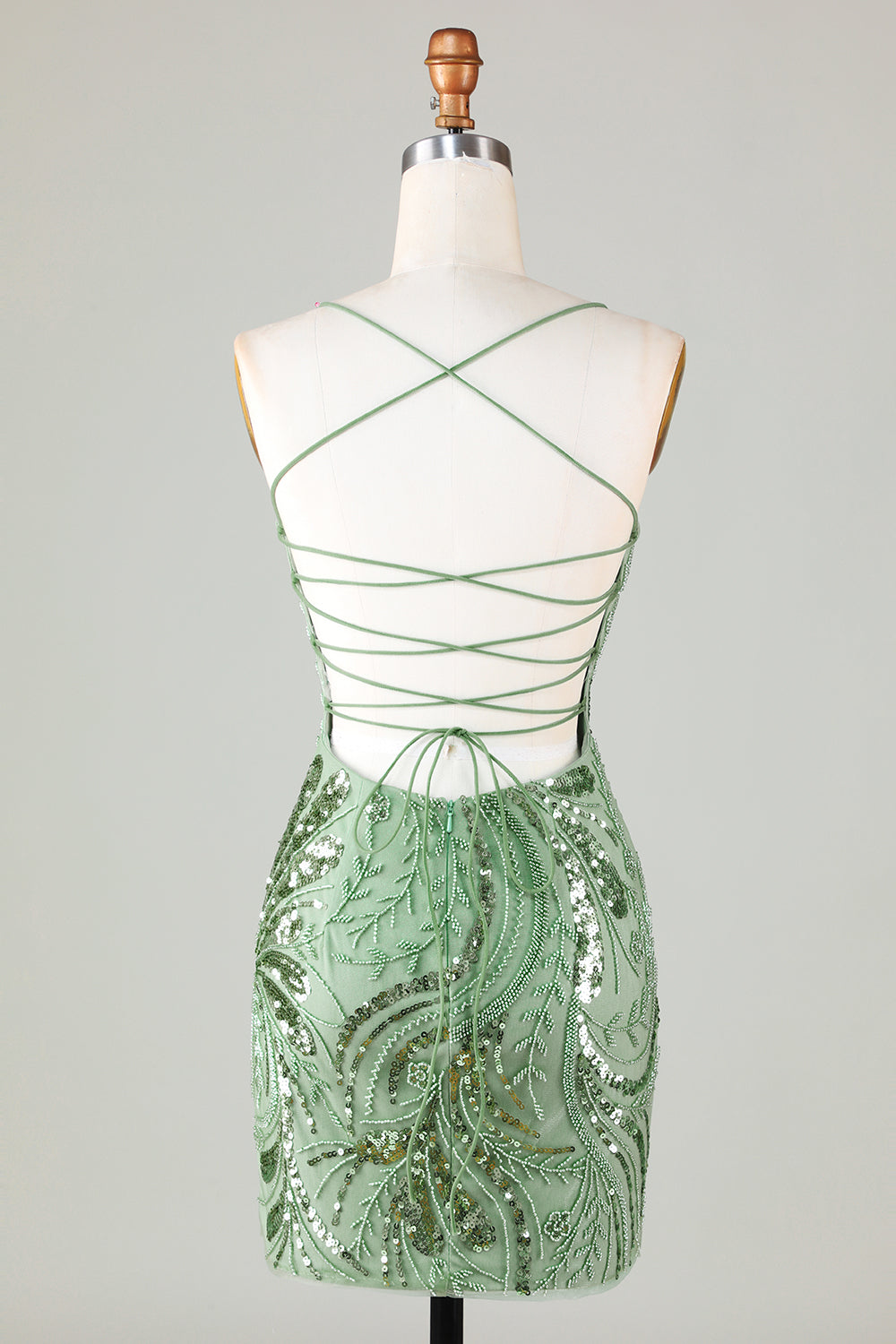 Zapakasa Women Tight Glitter Homecoming Dress with Beaded Spaghetti Straps Green Cocktail Dress Zapakasa Women Tight Glitter Homecoming Dress with Beaded Spaghetti Straps Green Cocktail Dress
