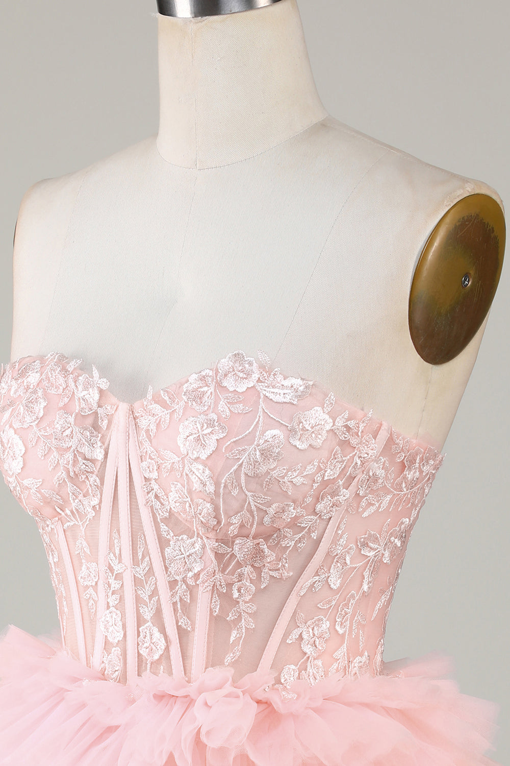 A-Line Sweetheart Pink Short Homecoming Dress