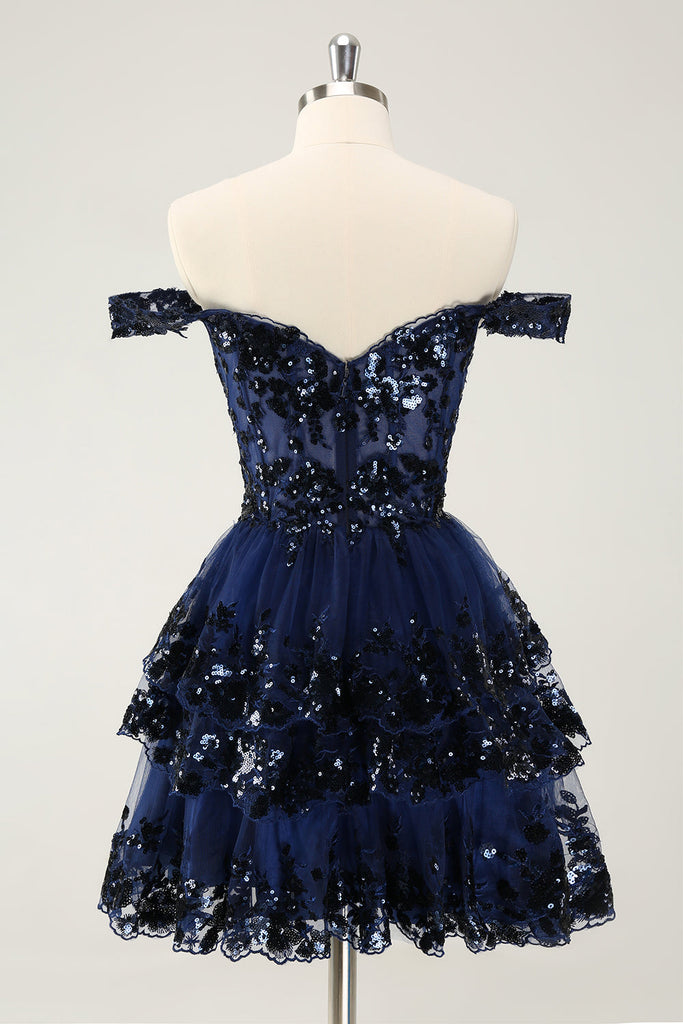 Hot Pink A Line Halter Tiered Corset Short Homecoming Dress with Ruffles