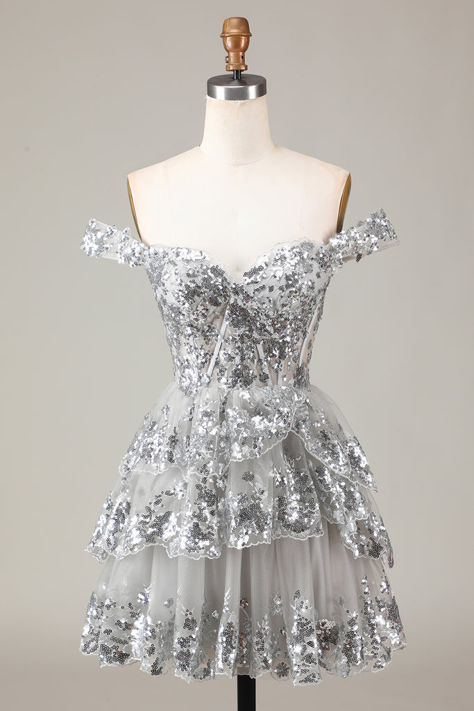 Blue Strapless A-Line Lace Homecoming Dress Mini Birthday Outfit, DP4321 main image 1