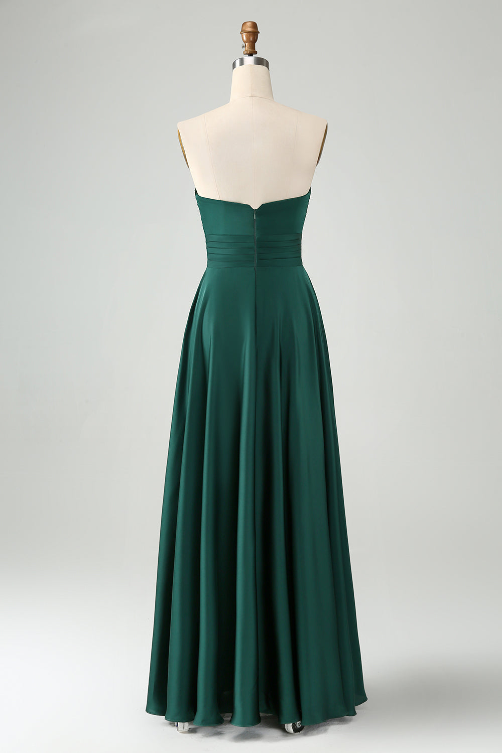Zapaka Women Dark Green Sweetheart Bridesmaid Dress A Line Keyhole Satin Long Prom Dress, Dark Green / US4 Zapaka Women Dark Green Sweetheart Bridesmaid Dress A Line Keyhole Satin Long Prom Dress, Dark Green / US4