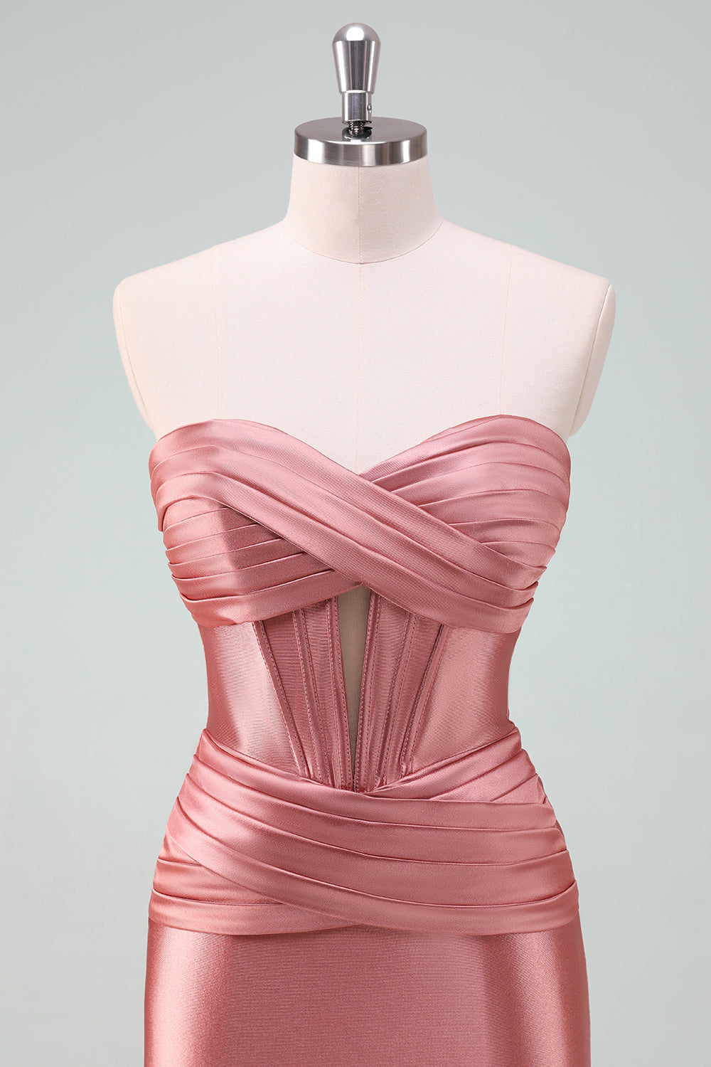 Fuchsia Bodycon Sweetheart Satin Corset Short Homecoming Dress