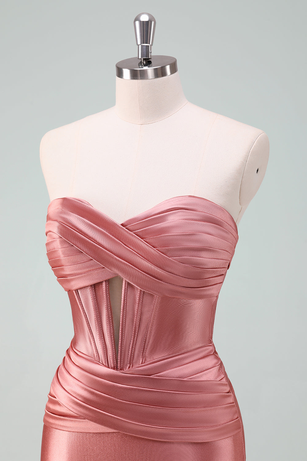 Fuchsia Bodycon Sweetheart Satin Corset Short Homecoming Dress