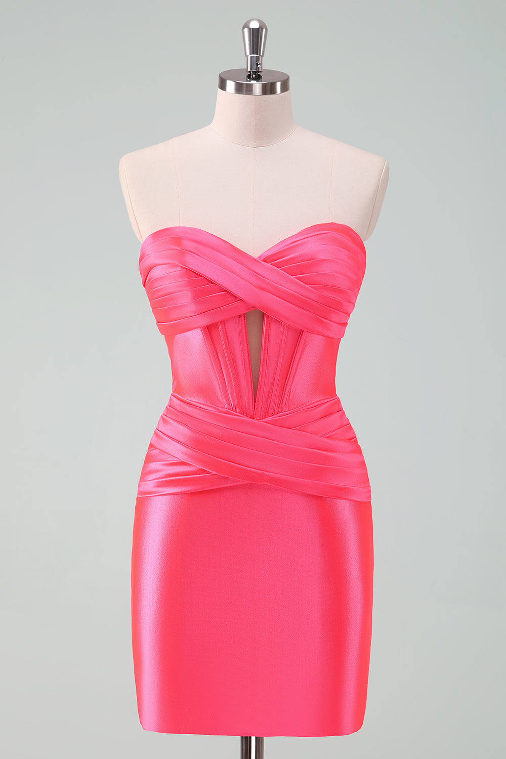 ZAPAKA Women Stylish Fuchsia Bodycon Short Homecoming Dress Sweetheart Satin Short Corset Cocktail Dress ZAPAKA Women Stylish Fuchsia Bodycon Short Homecoming Dress Sweetheart Satin Short Corset Cocktail Dress