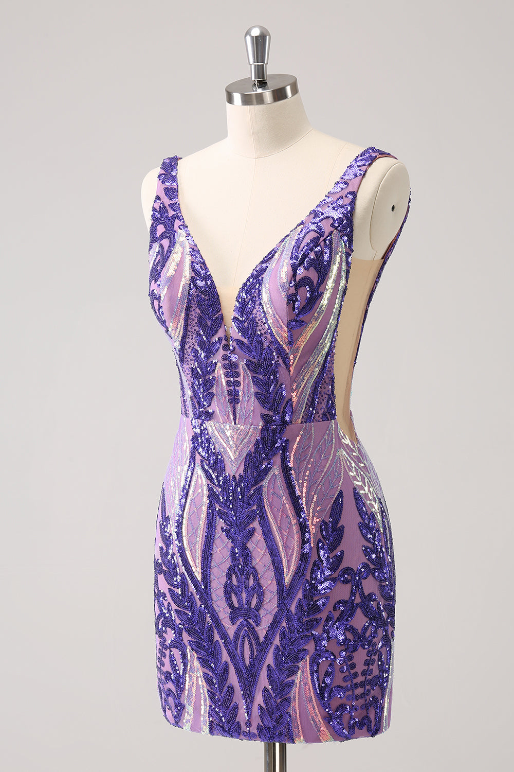ZAPAKA Women Sparkly Dark Purple Tight Homecoming Dress V Neck Sequined Embroidery Short Prom Dress ZAPAKA Women Sparkly Dark Purple Tight Homecoming Dress V Neck Sequined Embroidery Short Prom Dress