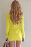 Navy Double Breasted 2 Piece Pencil Short Business Suits
