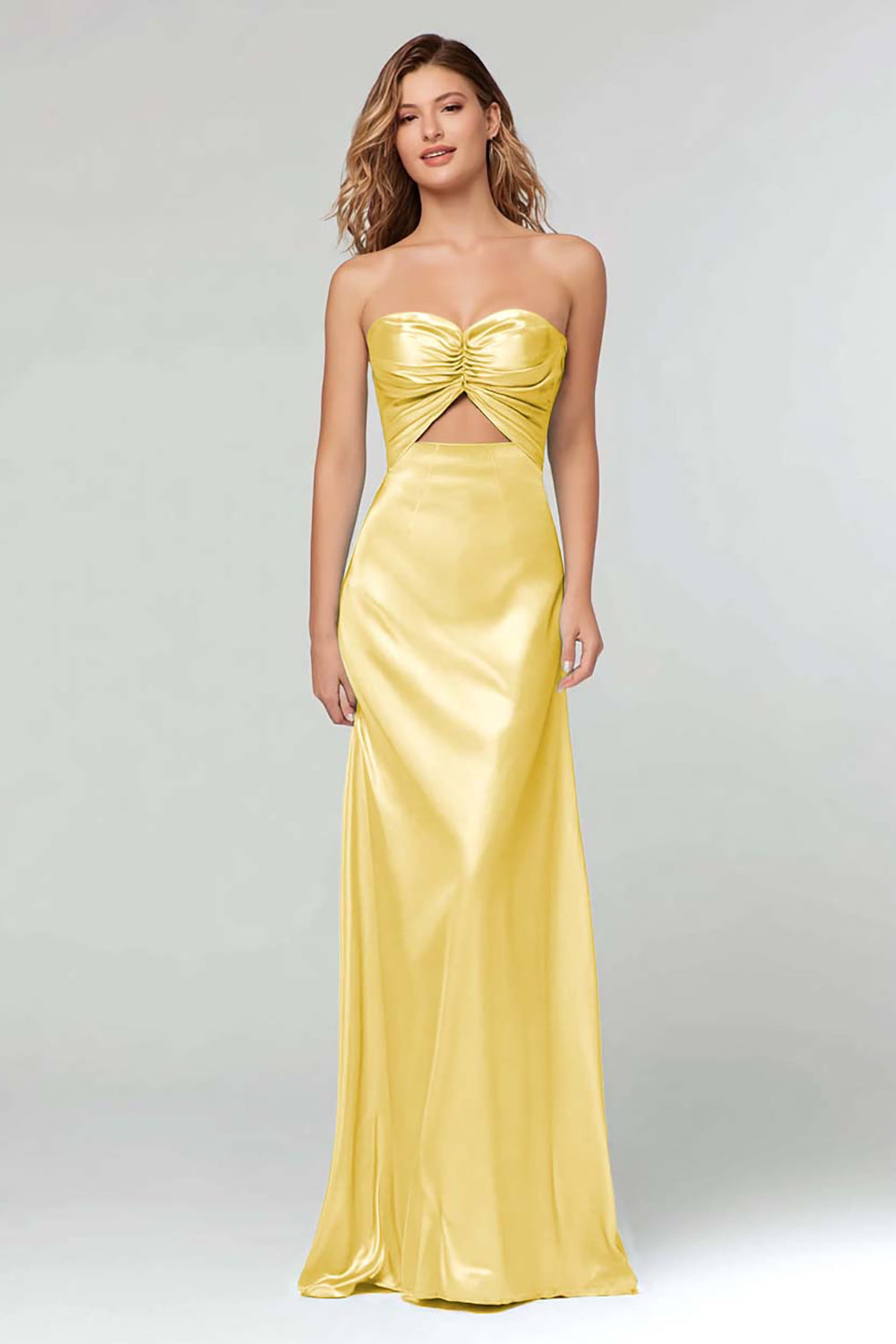 Light Blue Sweetheart Sheath Satin Long Formal Dress