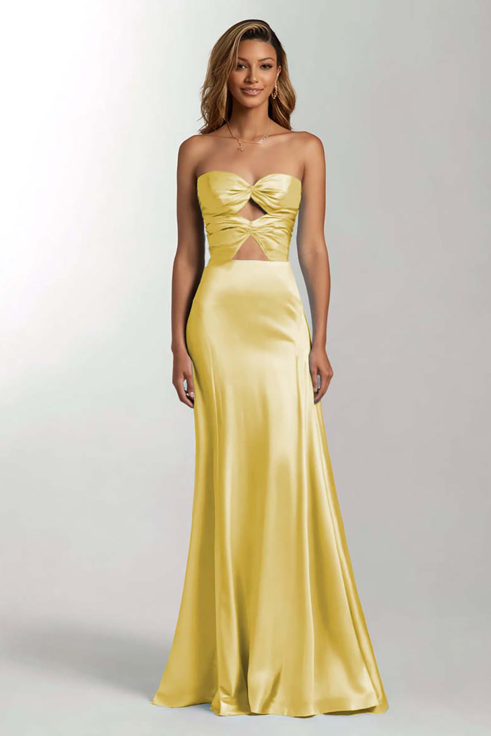 Sky Blue Mermaid Sweetheart Satin Long Formal Dress