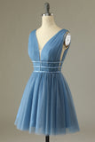 Taro Purple Tulle Short Prom Dress