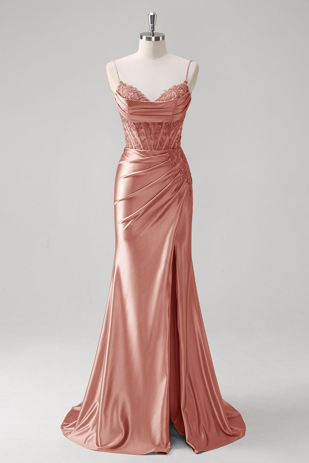 copper prom dresses Scala 48938 Long Fitted Formal Prom Sequins Dress