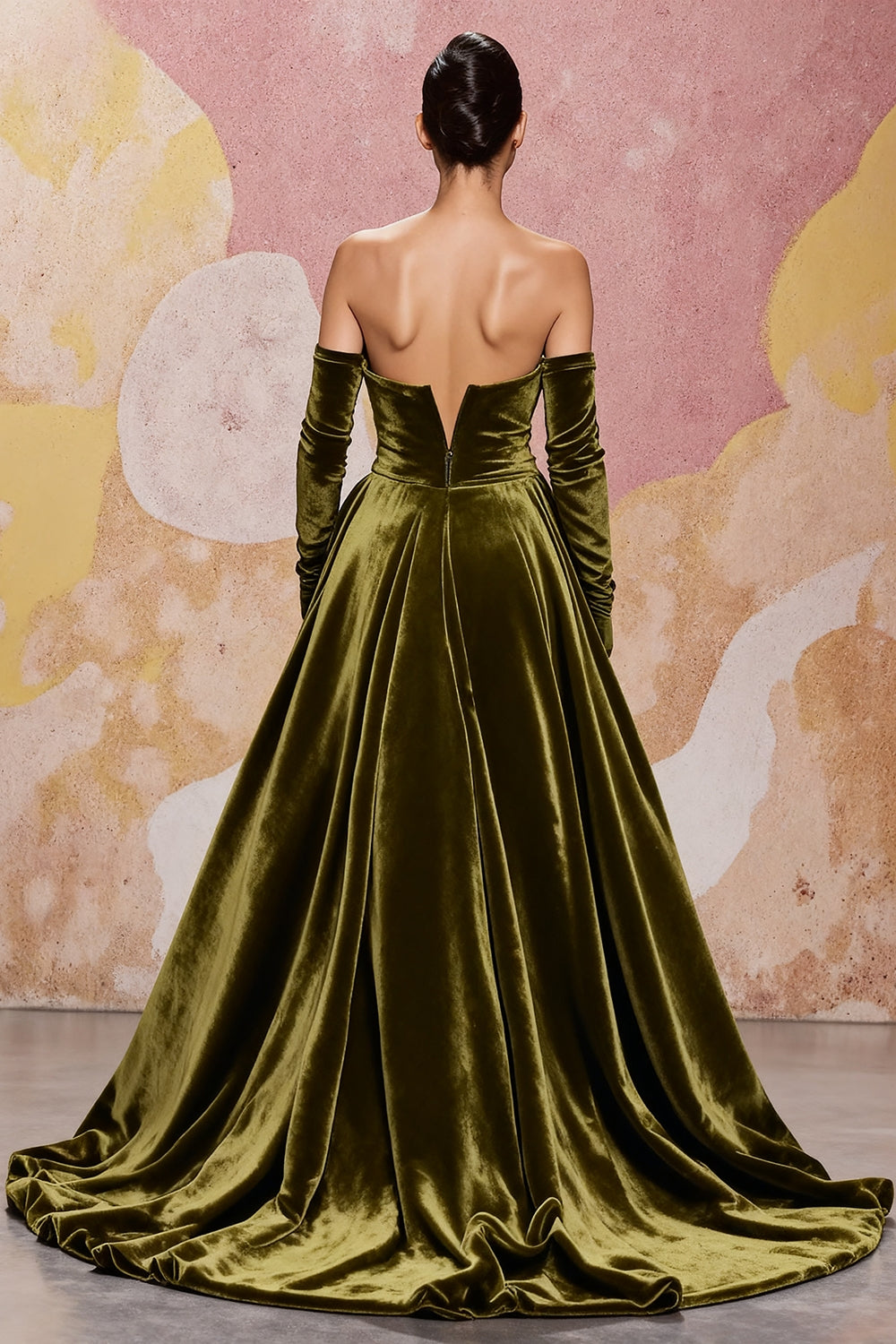Zapakasa Women Dark Red Velvet Long Evening Dress A Line Off the Shoulder Formal Dress Zapakasa Women Dark Red Velvet Long Evening Dress A Line Off the Shoulder Formal Dress