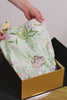 Sage Green Floral Short Strapless Homecoming Dress with Ruffles