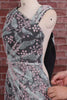 Floral Black Ruched Short Tight Homecoming Dress with Rhinestone