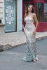Sparkly Mermaid One Shoulder Dark Green Sequins Long Prom Dress