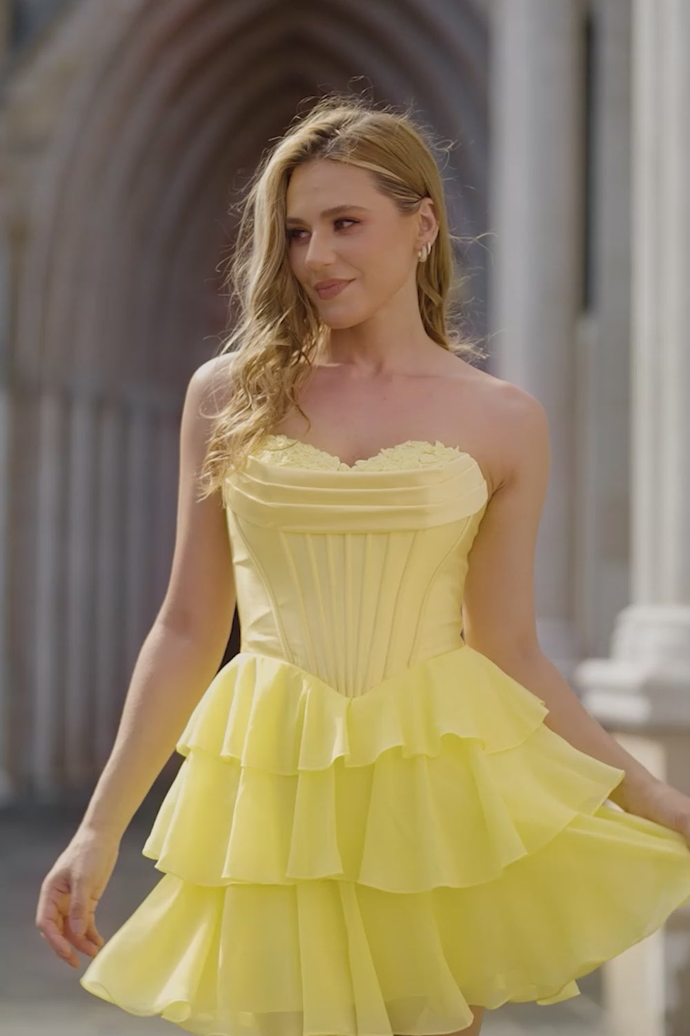 Blue Corset Sweetheart Short Ruched Homecoming Dress with Ruffles