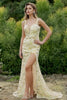Blush Floral Mermaid Long Prom Dress with Embroidery