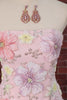 Floral Sky Blue Strapless Tiered A-Line Short Homecoming Dress
