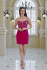 Spaghetti Straps Sparkly Tight Homecoming Dress with Beaded