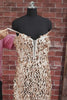 Sparkly Champagne Sequin Corset Tight Short Homecoming Dress