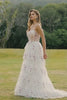 Sparkly Black and Pink Floral A Line Lace Tiered Strapless Long Prom Dress
