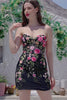 Sweetheart Green Backless Embroidery Tight Homecoming Dress