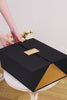 Plus Size Floral Black Satin A Line Sweetheart Long Prom Dress with Slit