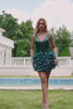 Glitter Dark Green Tight Sequins Homecoming Dress with Detachable Ruffles