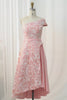Dusty Rose A-Line Jacquard Midi Mother of the Bride Dress