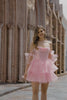 Sparkly Pink Corset Ruched Tiered Short Homecoming Dress with Beading