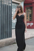 Mermaid Beaded Black Prom Dress with Ruffles