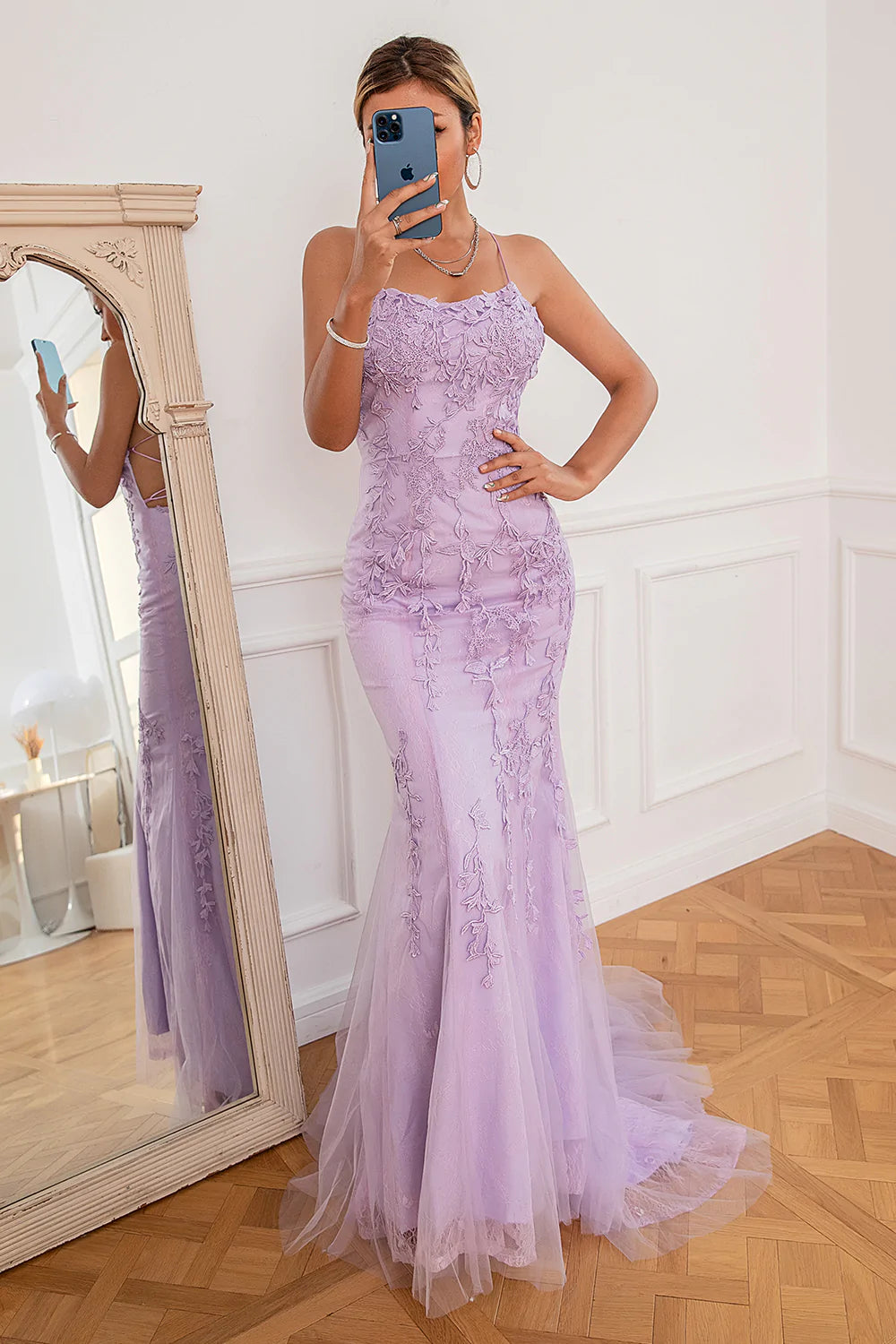 Light purple mermaid dress best sale