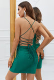 Sparkly Dark Green Sequins Tight Short Homecoming Dress