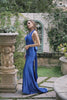 Royal Blue Halter Neck Long Prom Dress