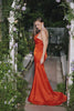 Orange Sweetheart Backless Mermaid Prom Dress