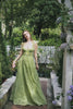 Light Green A-Line Long Prom Dress With Embroidery