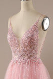 Pink Long Prom Party Dress
