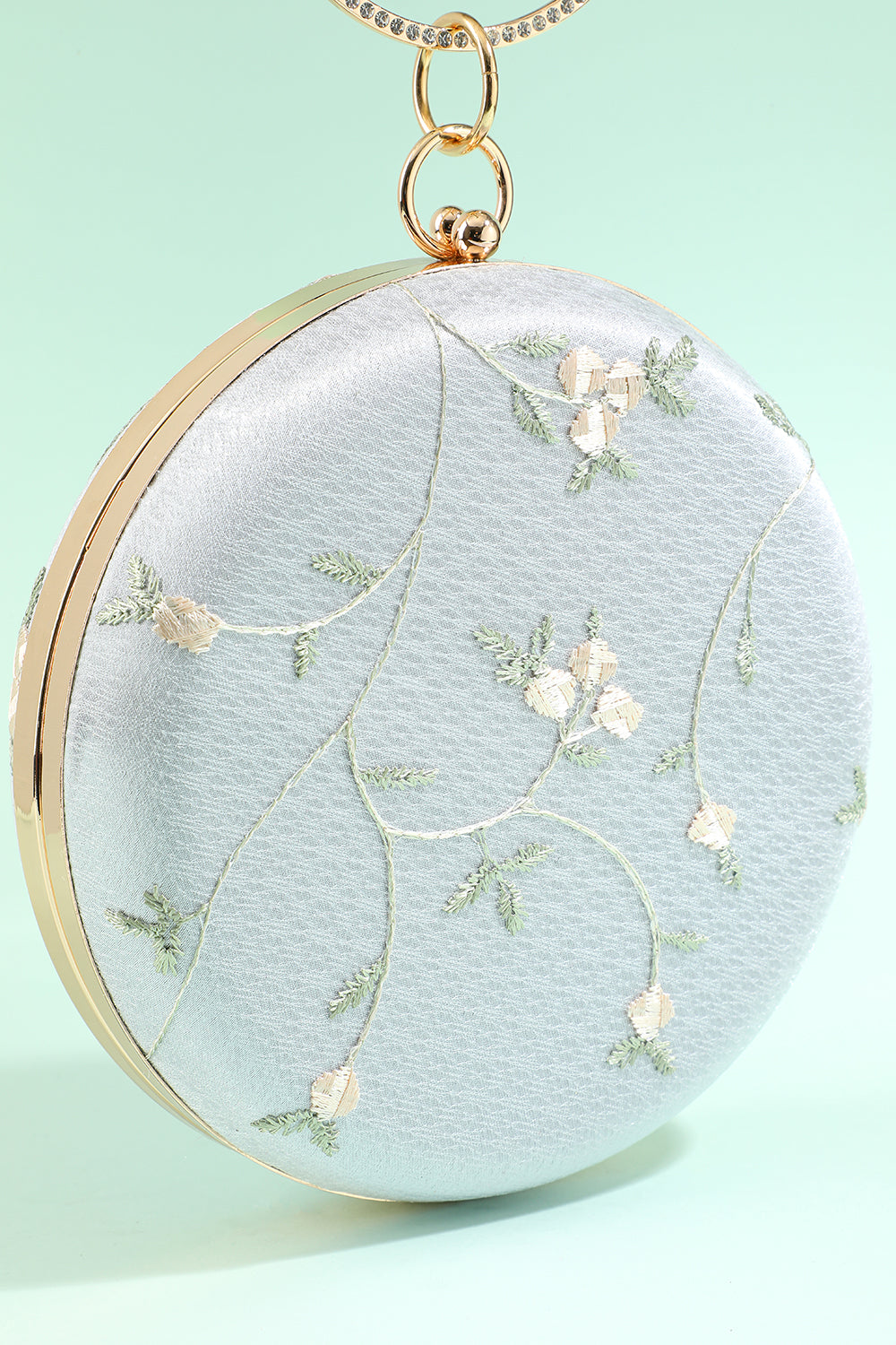 White Embroidery Handbag