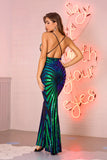 Black Mermaid Sequin Long Holiday Dress