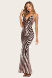 Black Mermaid Sequin Long Holiday Dress