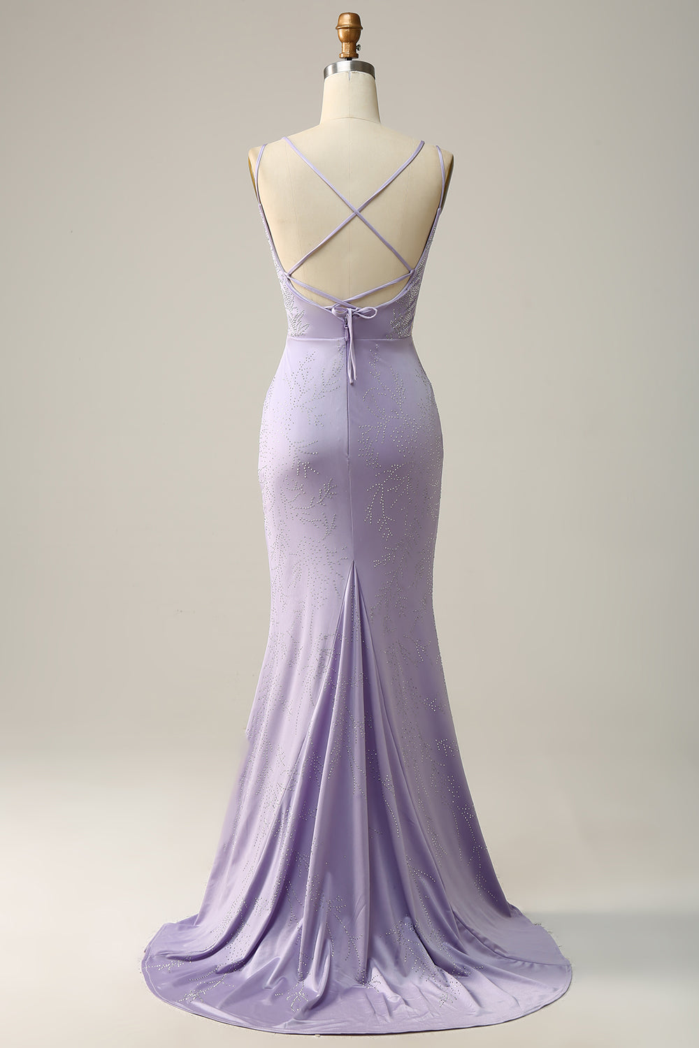 Elegant Mermaid Spaghetti Straps Glitter Prom Dress