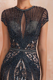 Mermaid Beaded Black Prom Dress