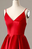 Simple Burgundy A Line Homecoming Dress