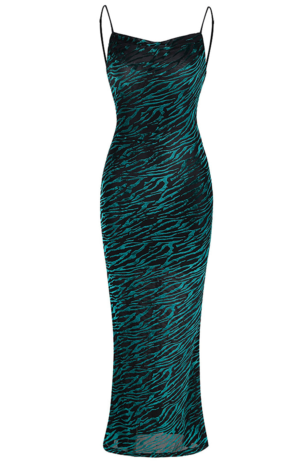 Dark Green Velvet Backless Prom Dress