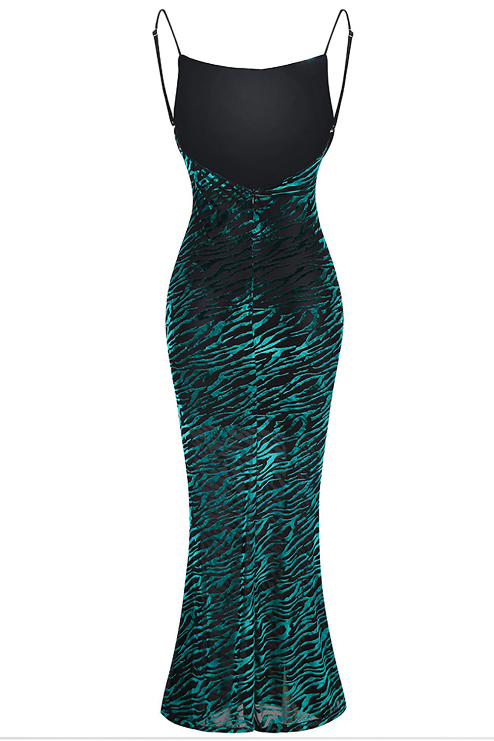 Dark Green Velvet Backless Prom Dress